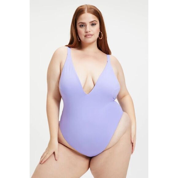 ASTR Iris Purple Lounge One Piece V-Neck Swimsuit Size 3XL NWT - Picture 1 of 4